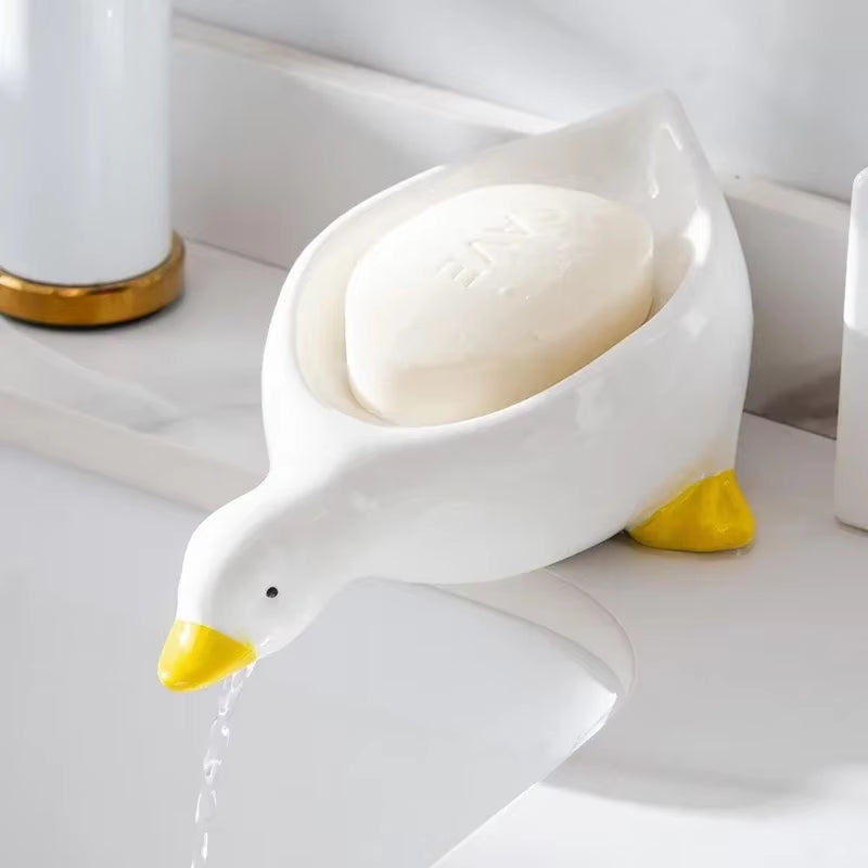 Duck-Shaped Drainable Soap Dish