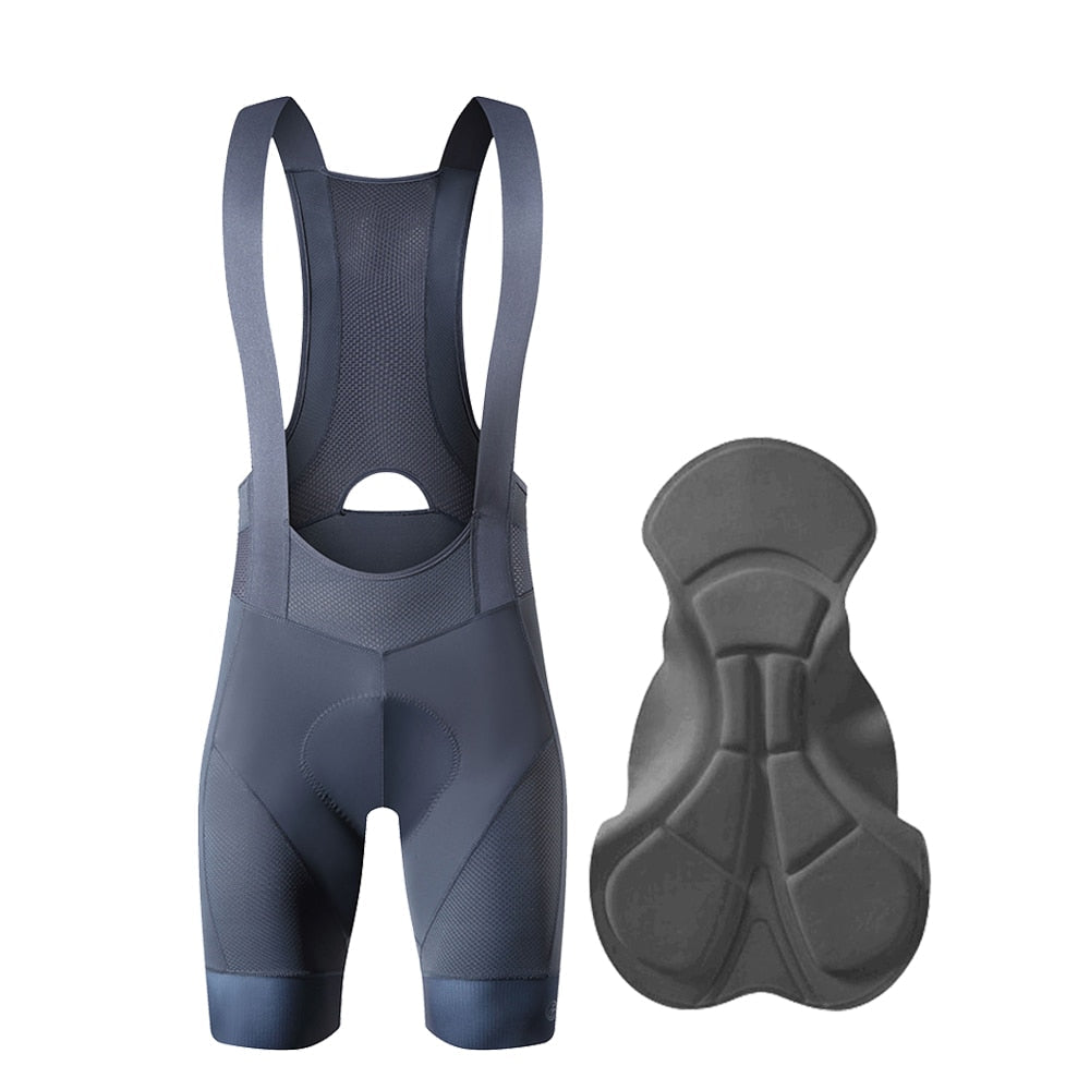 YKYW Men’s Cycling Bib Shorts Elastic Performance 6H Padded Tights Darkblue