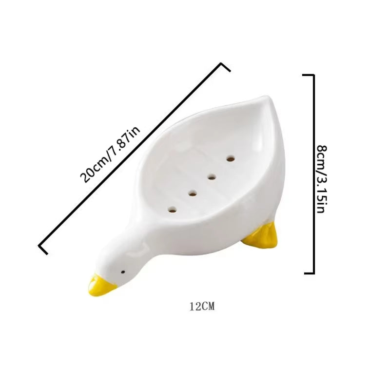 Duck-Shaped Drainable Soap Dish