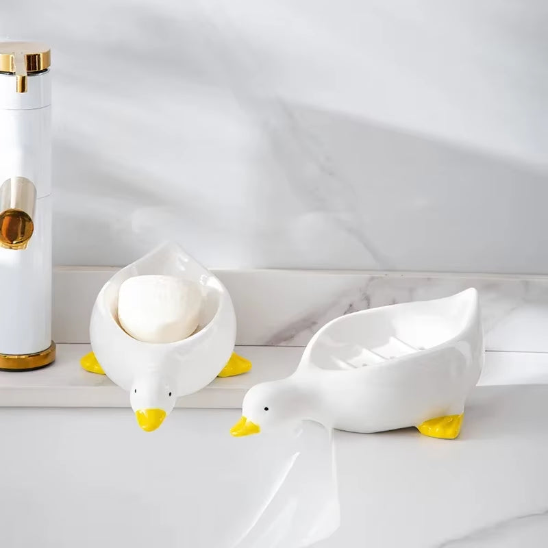 Duck-Shaped Drainable Soap Dish