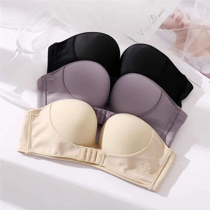 Strapless Super Push-Up Bra โ Invisible Comfort