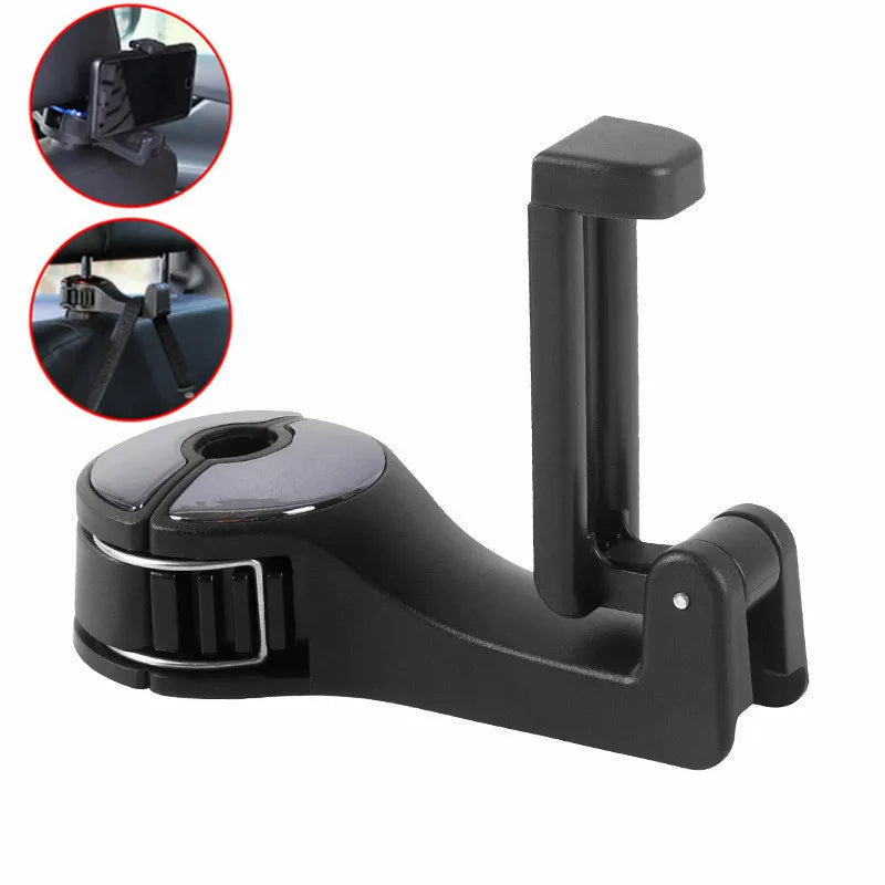Multi-Functional 2-in-1 Car Hook – Hidden Hook & Phone Holder