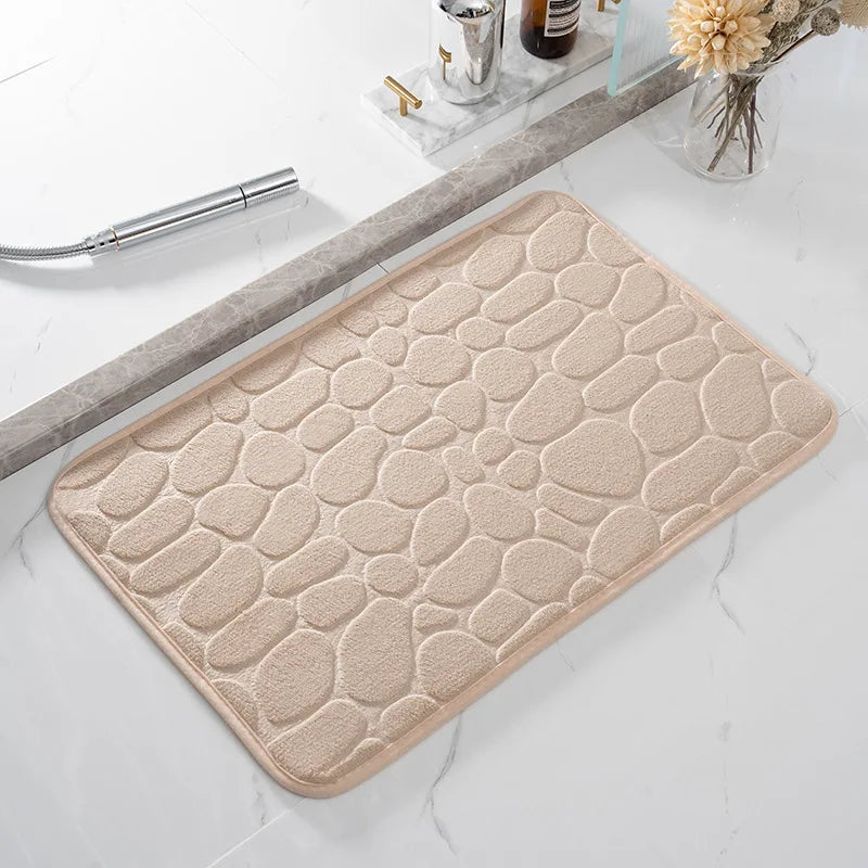 Cobblestone Luxe Memory Foam Bath Mat