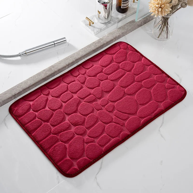 Cobblestone Luxe Memory Foam Bath Mat