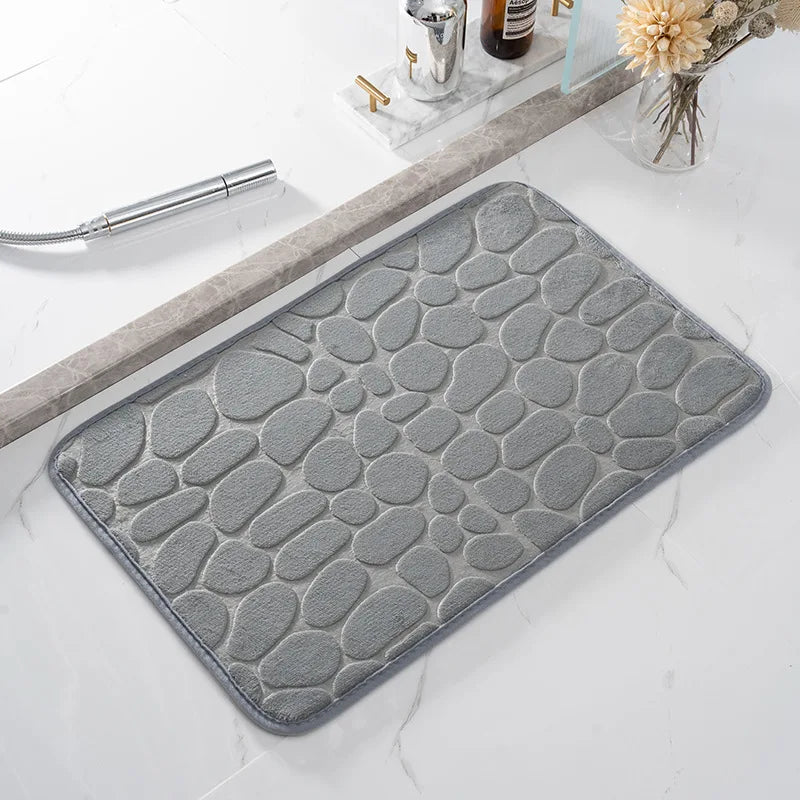 Cobblestone Luxe Memory Foam Bath Mat