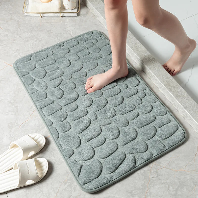Cobblestone Luxe Memory Foam Bath Mat