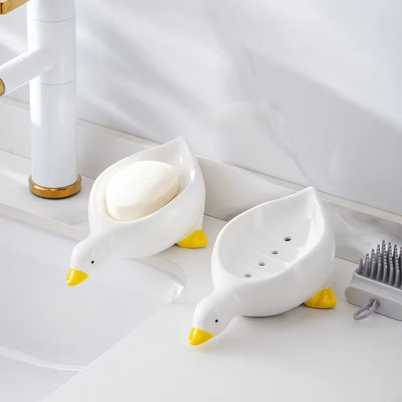 Duck-Shaped Drainable Soap Dish