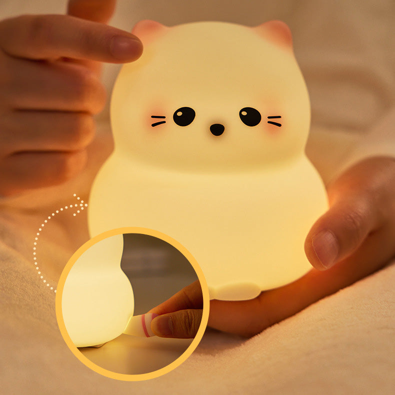 Cute Kitten Night Light Tap Lamp Best Gift
