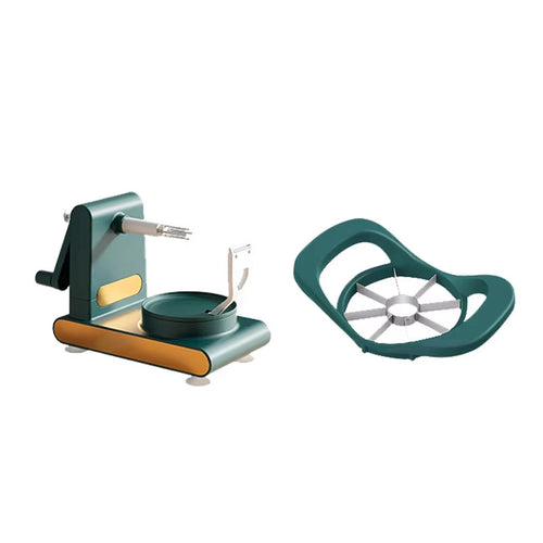 Hand Crank Fruit Peeler + Divider – 2-in-1 Multifunctional Kitchen Tool