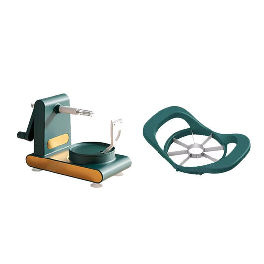 Hand Crank Fruit Peeler + Divider – 2-in-1 Multifunctional Kitchen Tool