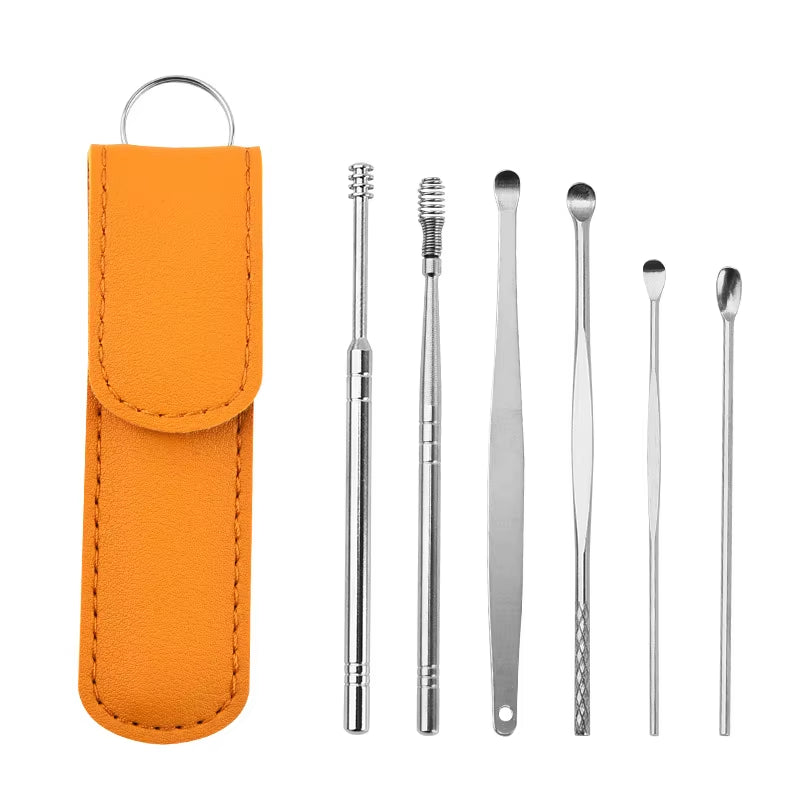 6-Piece Stainless Steel Ear Cleaner Tool Set