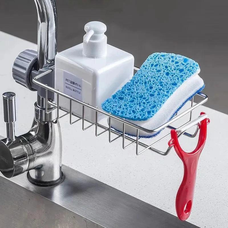 Sponge, Faucet, Soap, and Towel Organizer