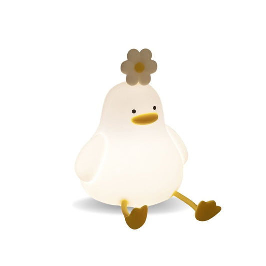 Cute Duck LED Squishy Night Light For Gift USB Rechargeable Duck Lamp