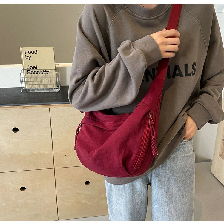 (BUY 1, 2ND -30%!) - Women's Casual Fashion Nylon Crossbody Bag with Wide Adjustable Strap