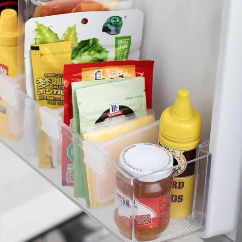 4 Pieces Refrigerator Storage Divider Boards for Organizing Bottles and Cans in the Kitchen and Fridge