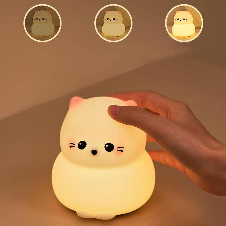 Cute Kitten Night Light Tap Lamp Best Gift