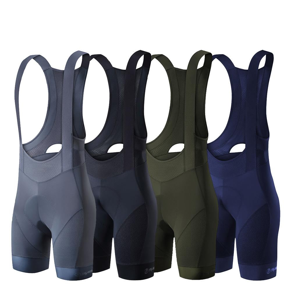 YKYW Men’s Cycling Bib Shorts Elastic Performance 6H Padded Tights Darkblue